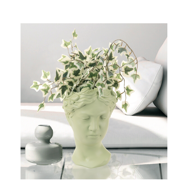 BONGELLI PREZIOSI vaso testa dea verde in marmorino - SweetHomeShop